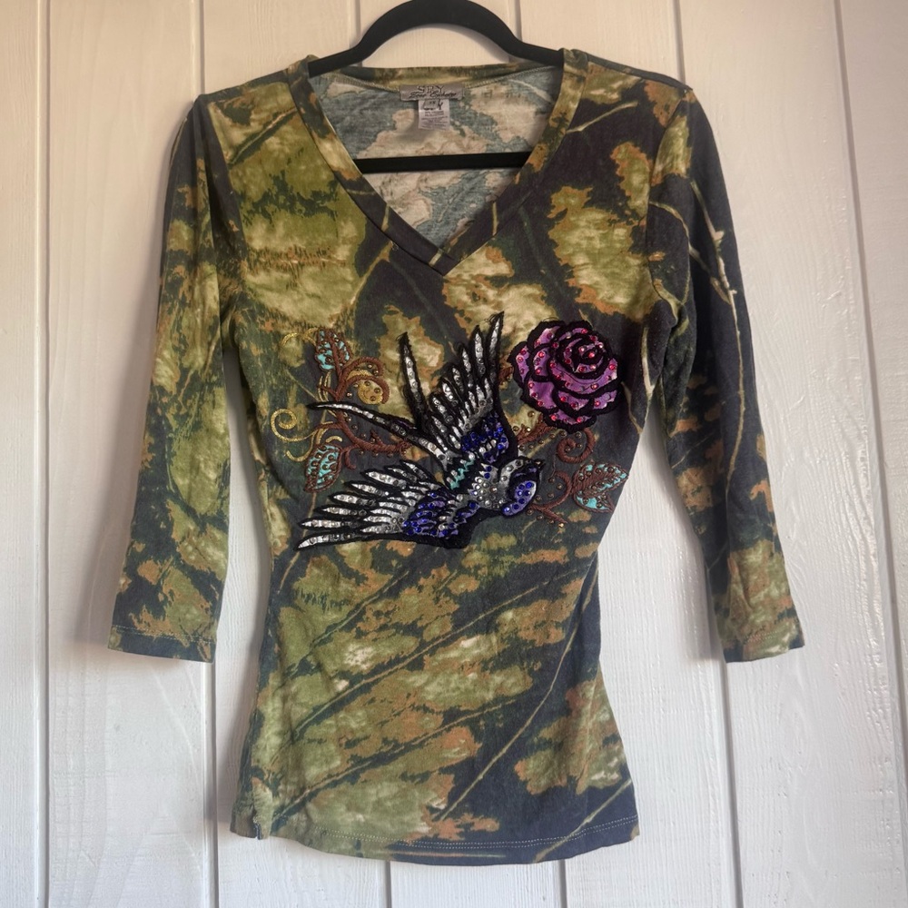 Spy Zone Exchange Y2K Rhinestone Top